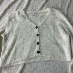 White crop sweater